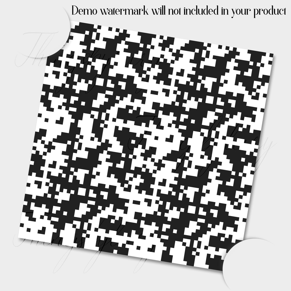 100 Seamless White QR Code Digital Papers – ThingsbyLary