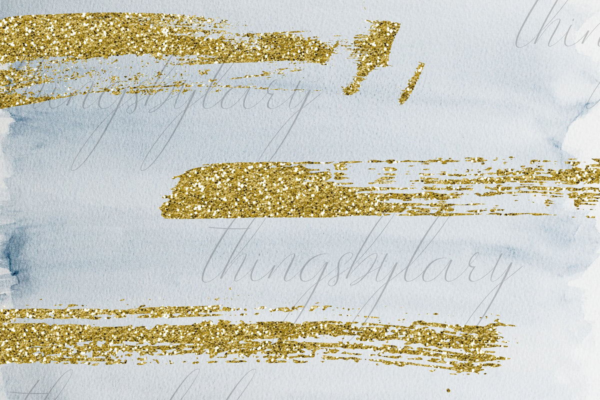 33 Gold Glitter and Black Hand Drawn Brush Strokes Overlay Images PNG ...