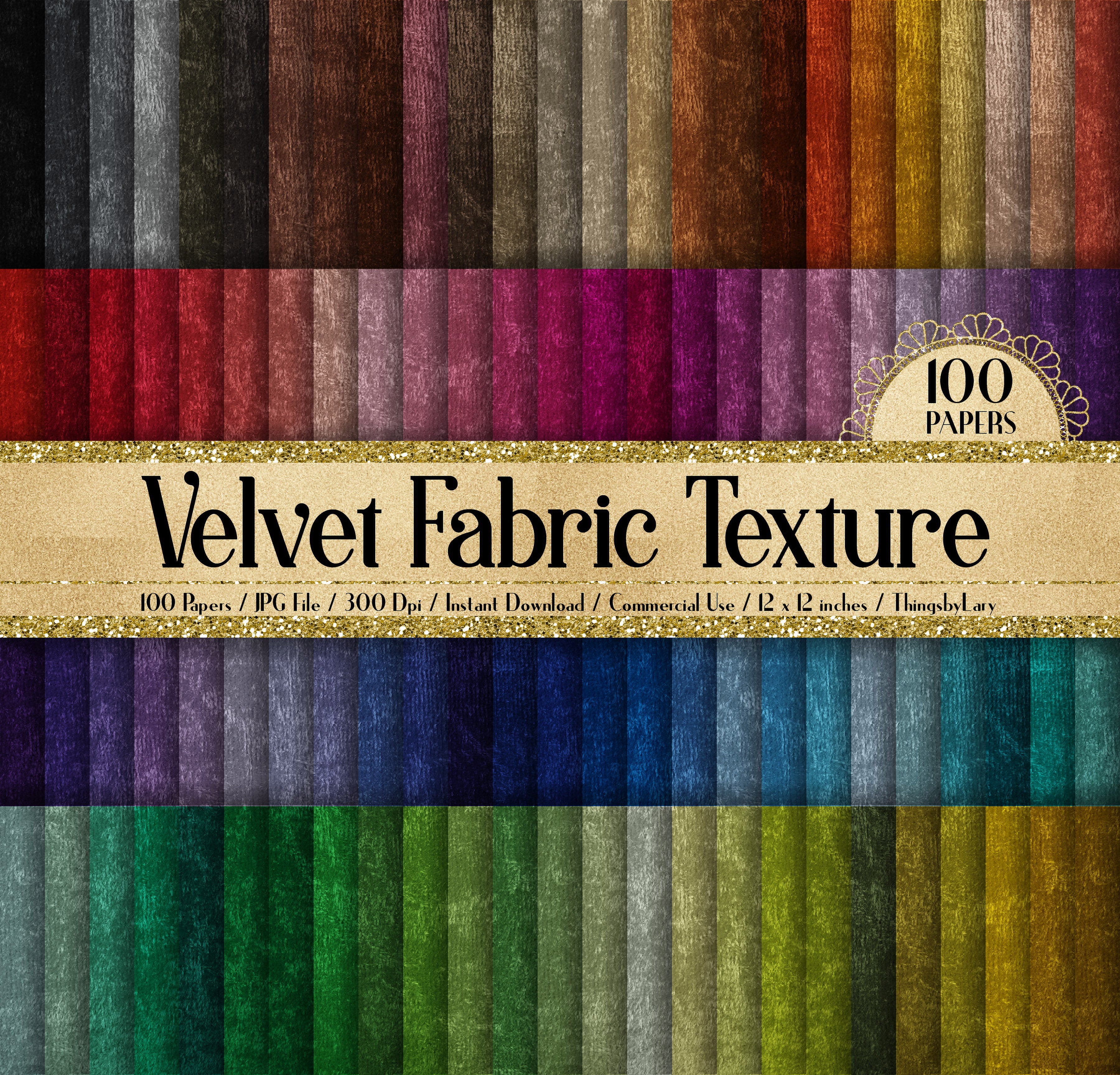 100 Real Velvet Fabric Texture Digital Papers