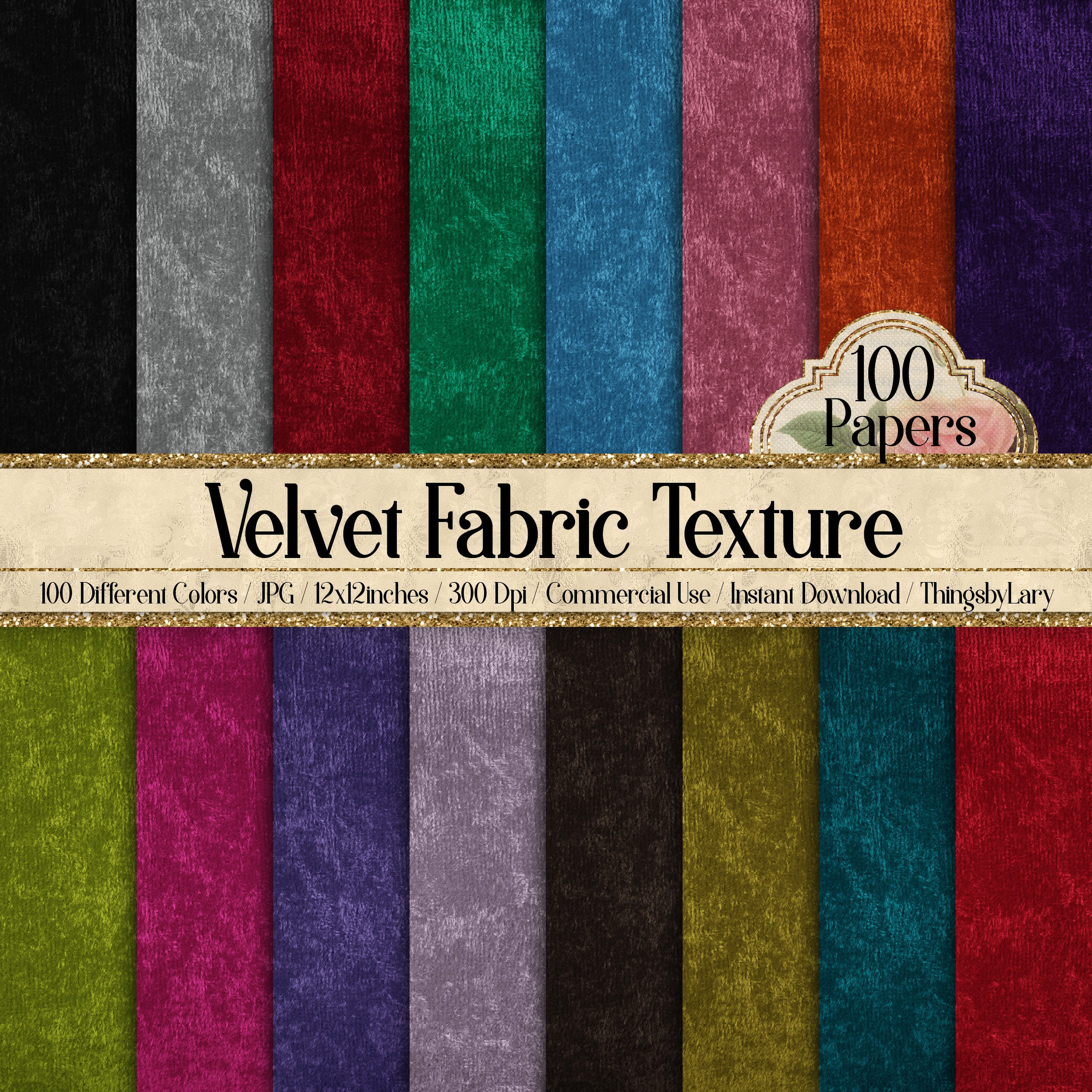 100 Real Velvet Fabric Texture Digital Papers