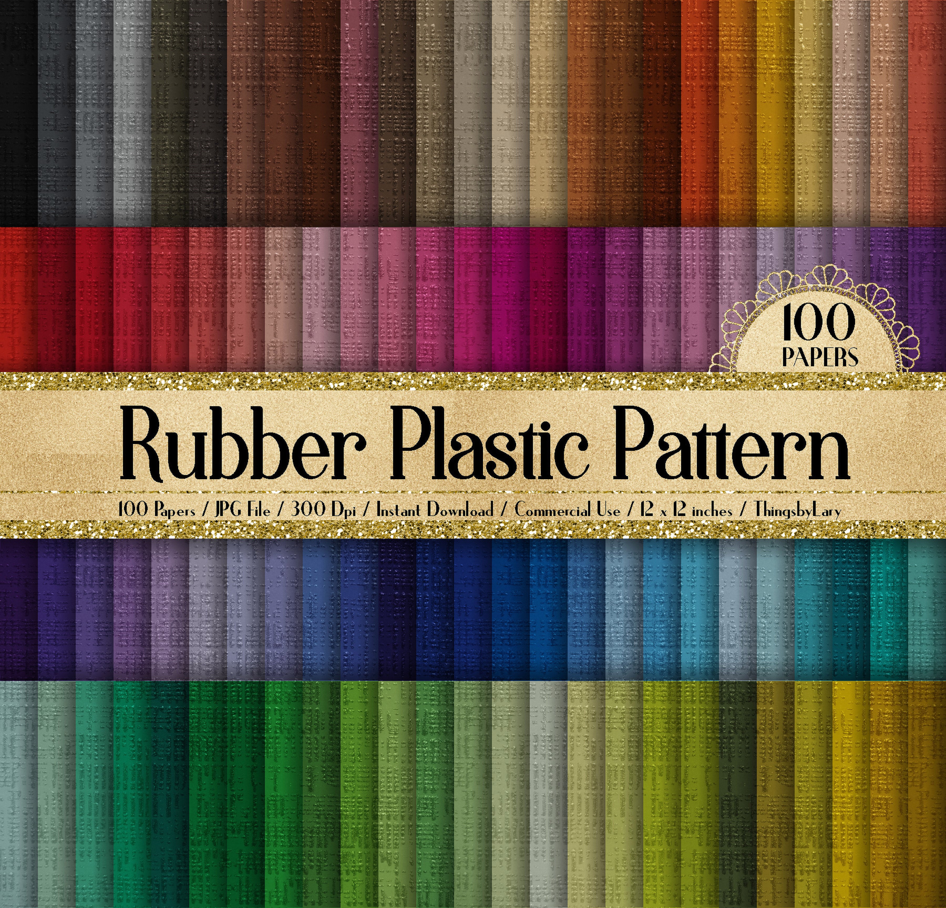 100 Rubber Plastic Polyester Grained Texture Digital Papers