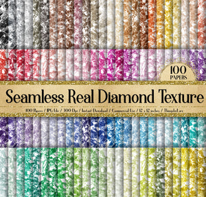 100 Seamless Real Diamond Texture Digital Papers