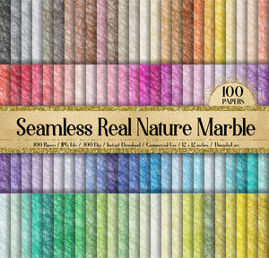 100 Seamless Real Nature Marble Texture Digital Papers