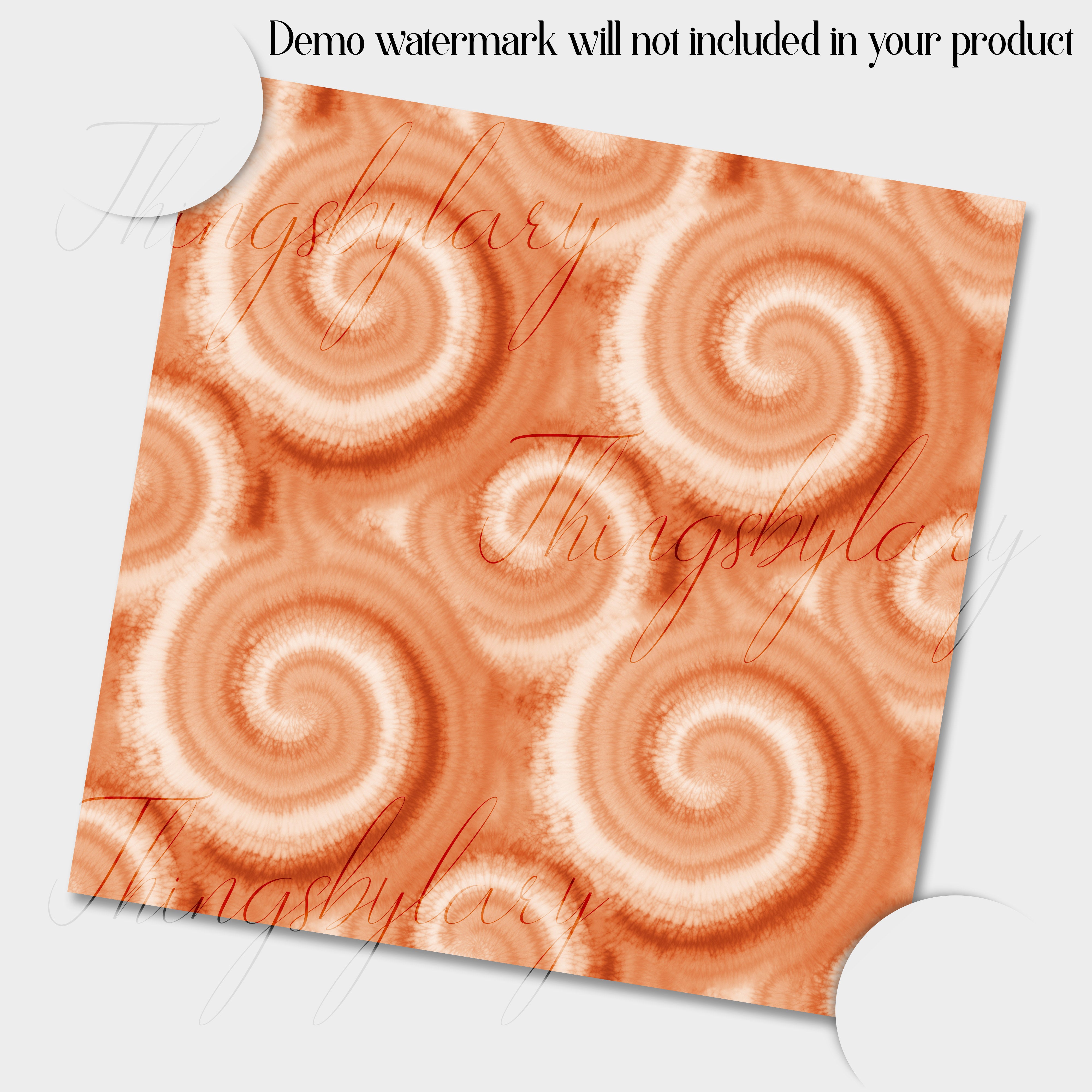 100 Seamless Spiral Tie Dye Digital Papers