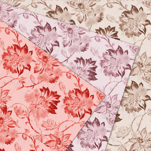 100 Seamless Vintage Chinoiserie Floral Fabric Digital Papers