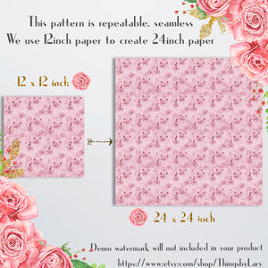 100 Seamless Vintage Dandelion Fabric Digital Papers