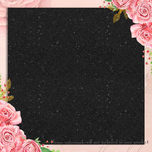 16 Seamless Black Glitter Digital Papers