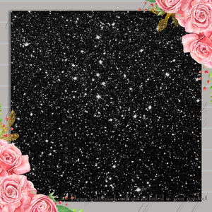 16 Seamless Black Glitter Digital Papers