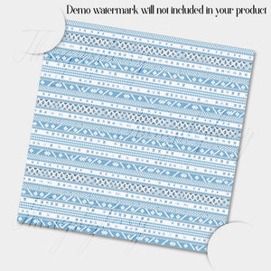 16 Seamless Fair Isle Nordic Sweater Pattern Digital Papers