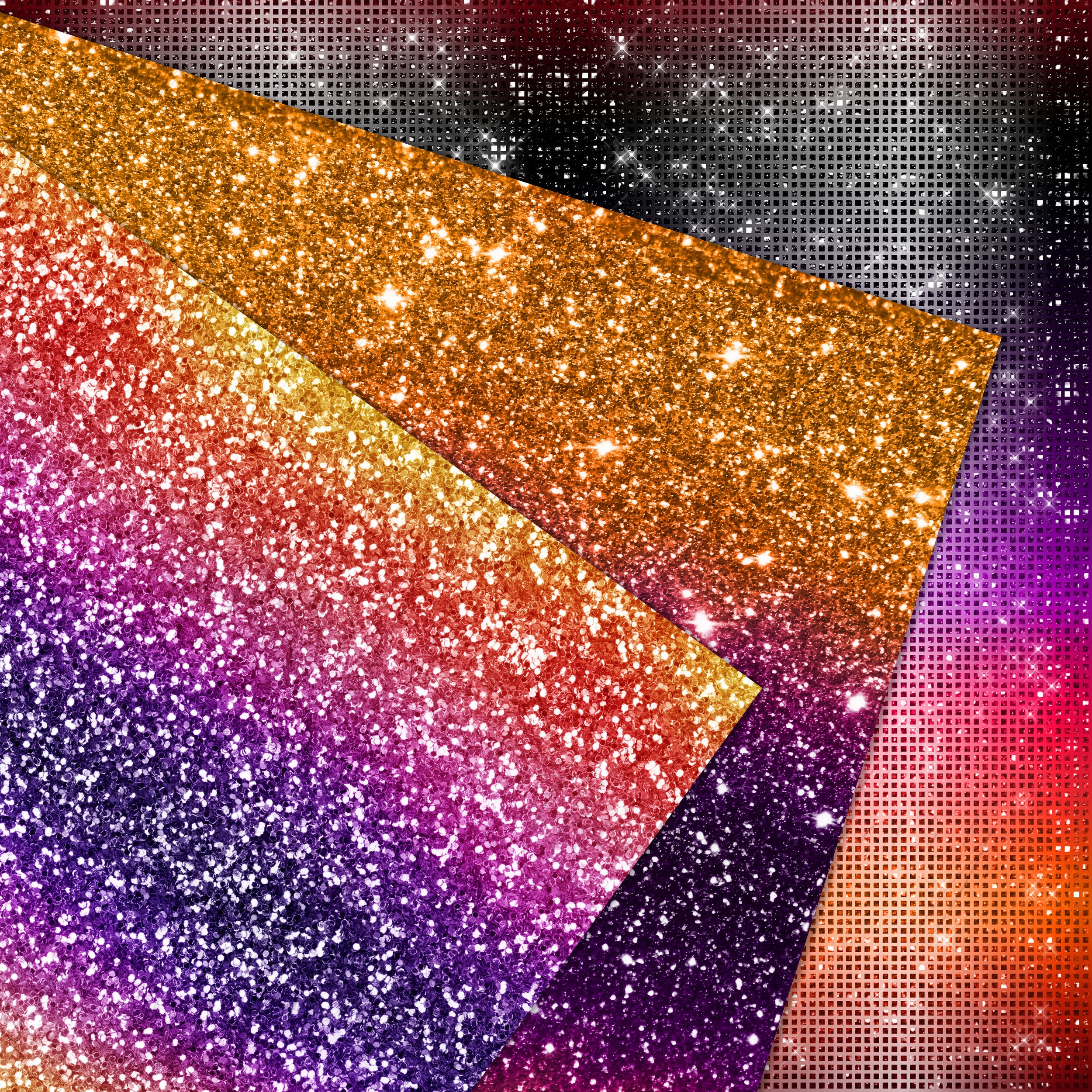 16 Seamless Ombre Halloween Purple Orange Black Glitter Digital Papers