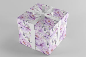 16 Seamless Watercolor Lilac Pink Purple Peonies Digital Papers