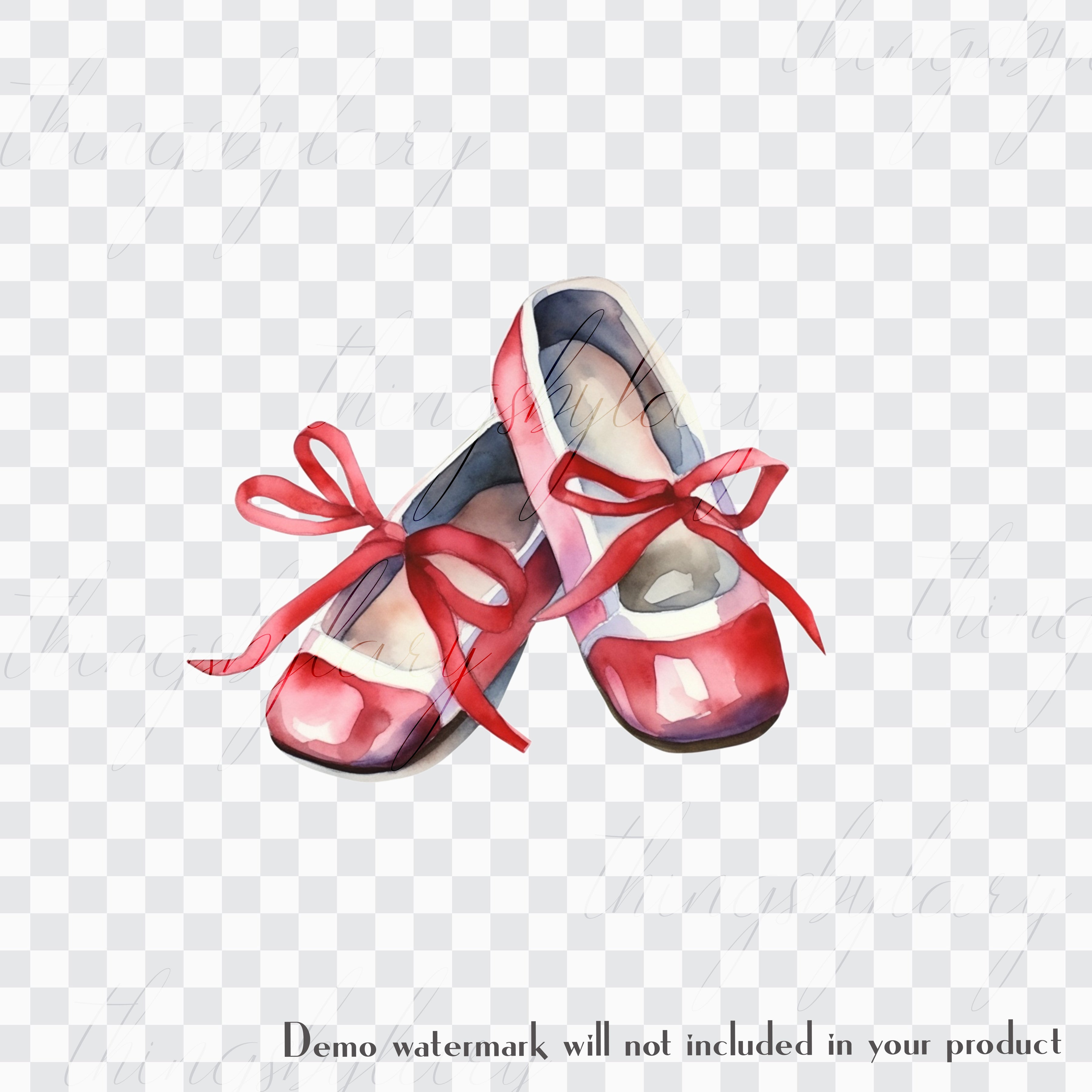 16 Watercolor Ballet Shoes Digital Images PNG