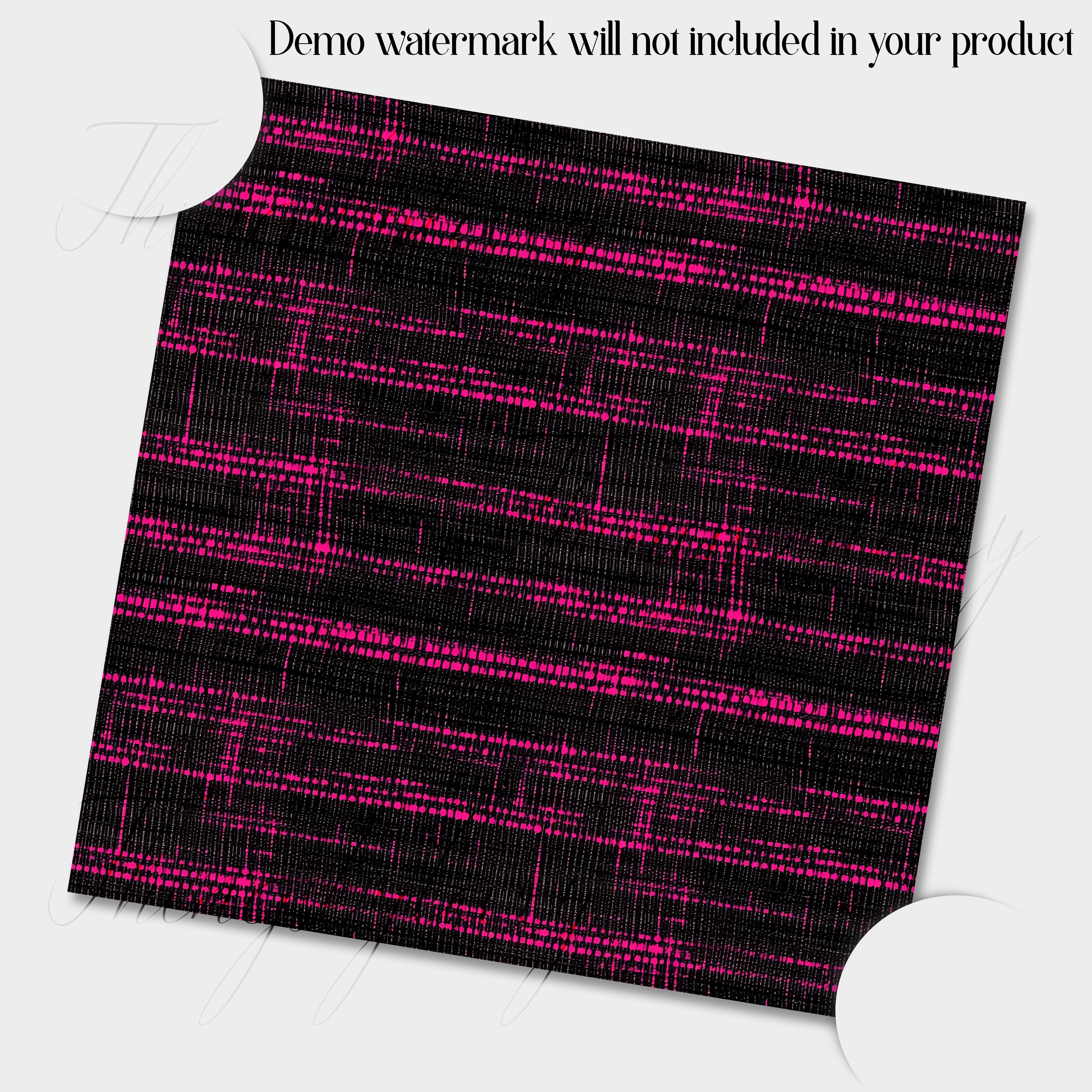 18 Seamless Pink Neon Scratchy Linen Fabric Digital Papers