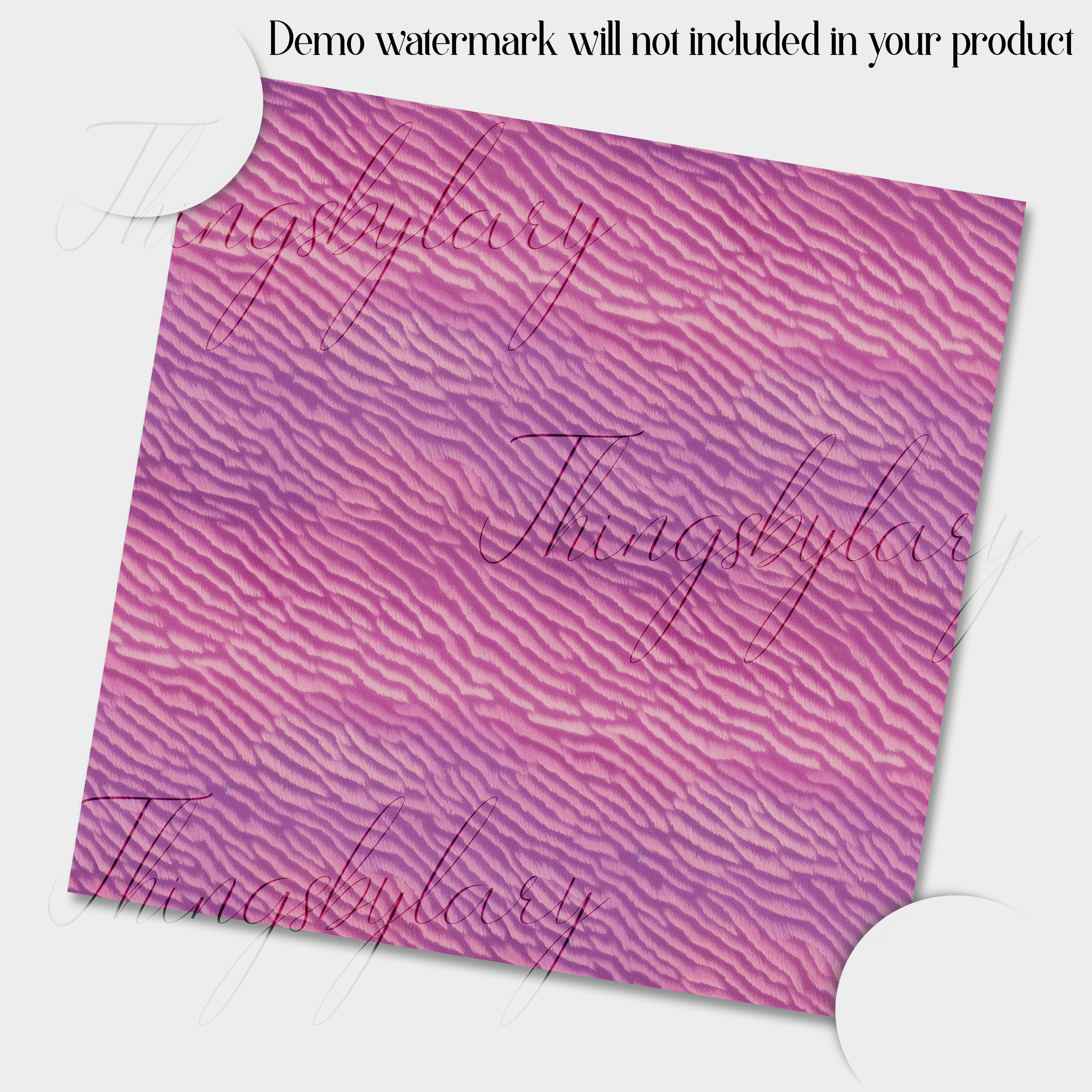 18 Seamless Omre Pink Purple Lilac Tiger Print Chenille Fabric Digital Papers