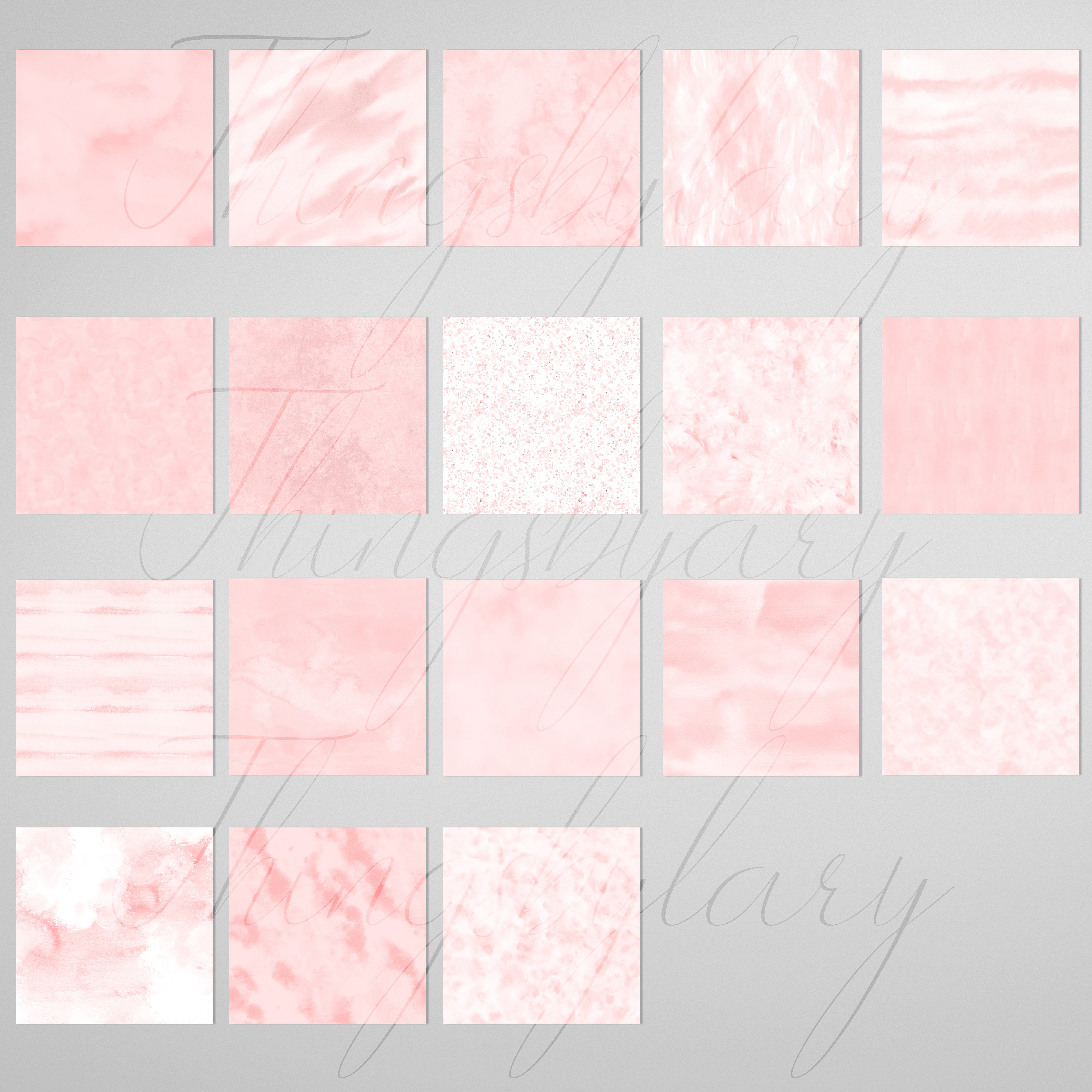 18 Seamless Rosegold Watercolor Digital Papers