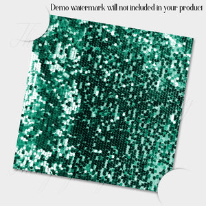 20 Luxury Shimmer Emerald Sequin Digital Papers