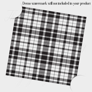 20 Seamless Black and White Plaid Overlays PNG Images