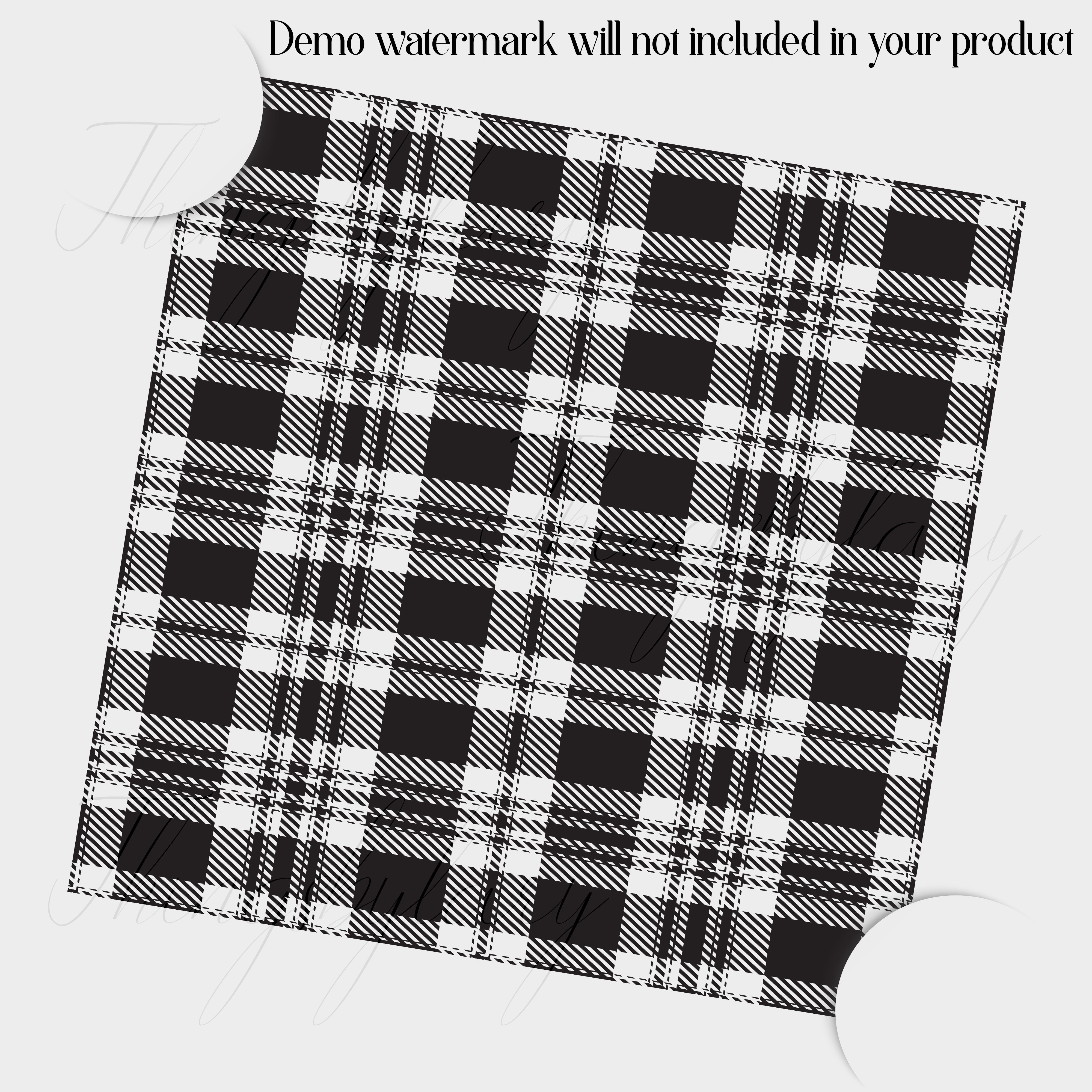 20 Seamless Black and White Plaid Overlays PNG Images