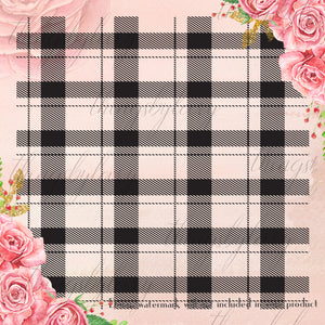 20 Seamless Black and White Plaid Overlays PNG Images