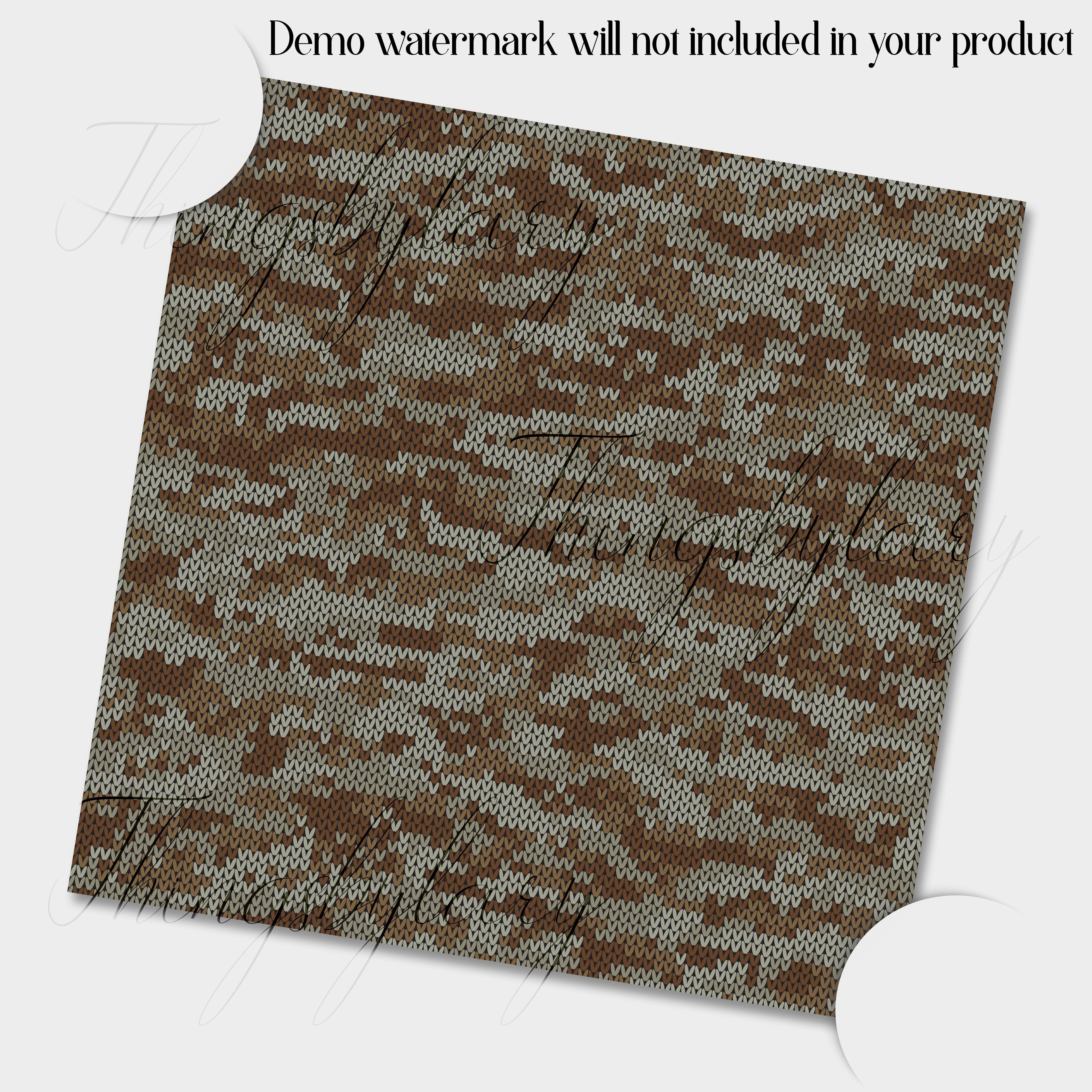 20 Seamless Knitted Camouflage Digital Papers