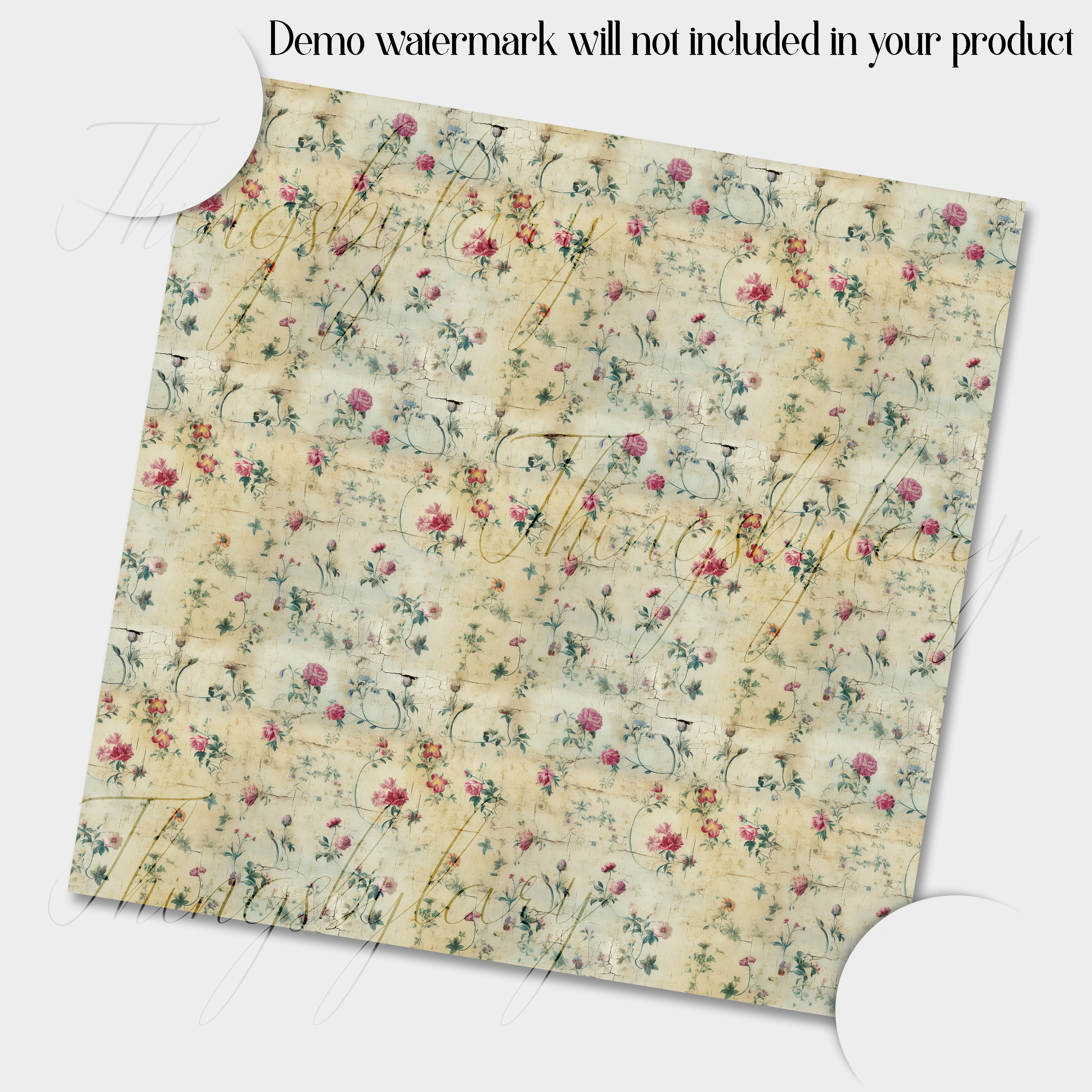 20 Seamless Vintage Decoupage Shabby Chic French design Ver 1 Digital Papers
