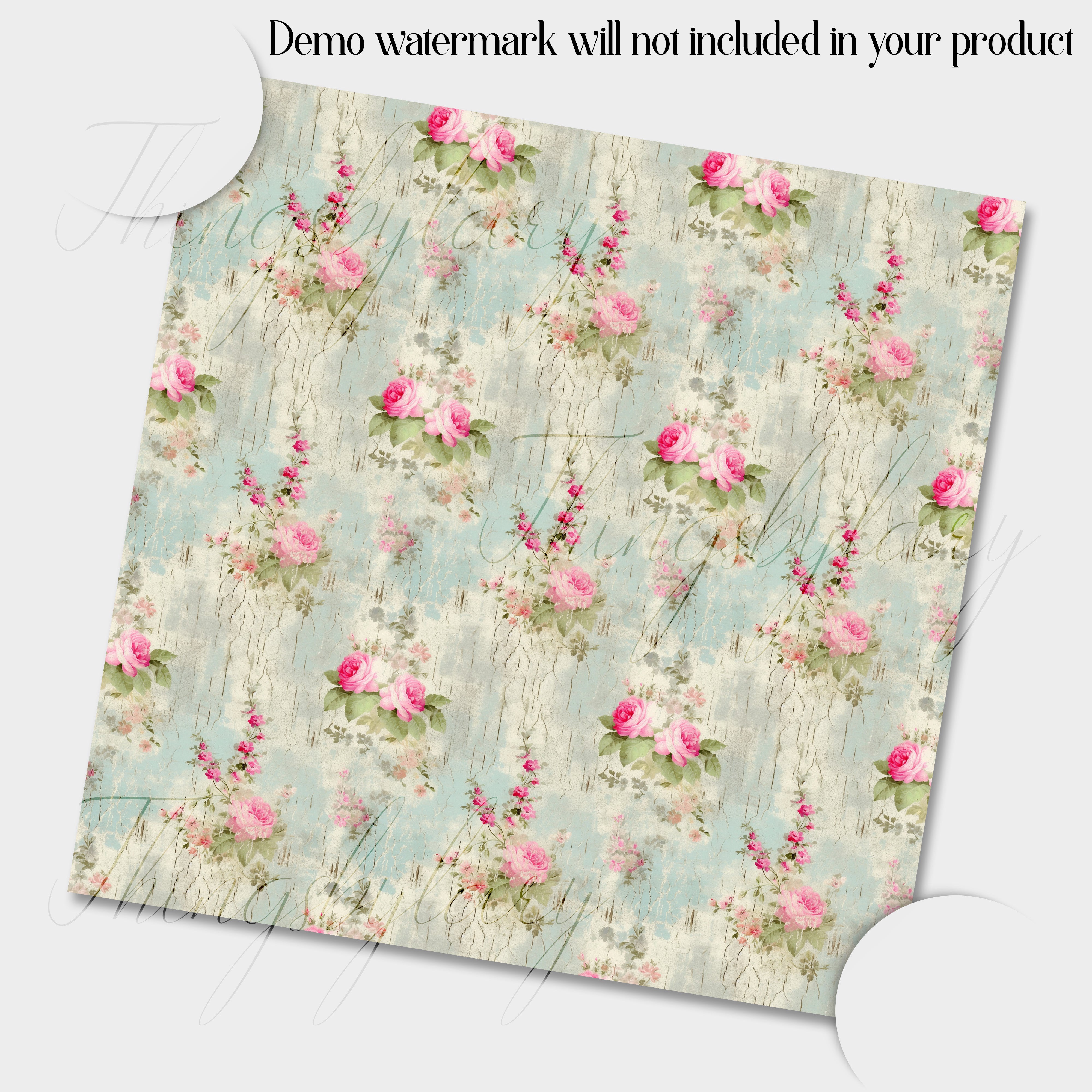 20 Seamless Vintage Decoupage Shabby Chic French design Ver 2 Digital Papers