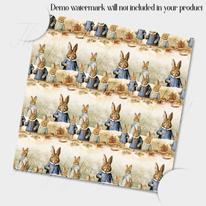 20 Seamless Vintage Peter Rabbit Children Books Ver 1 Digital Papers