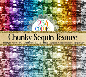 254 Chunky Sequin Texture Digital Papers
