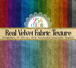 254 Real Velvet Fabric Texture Digital Papers