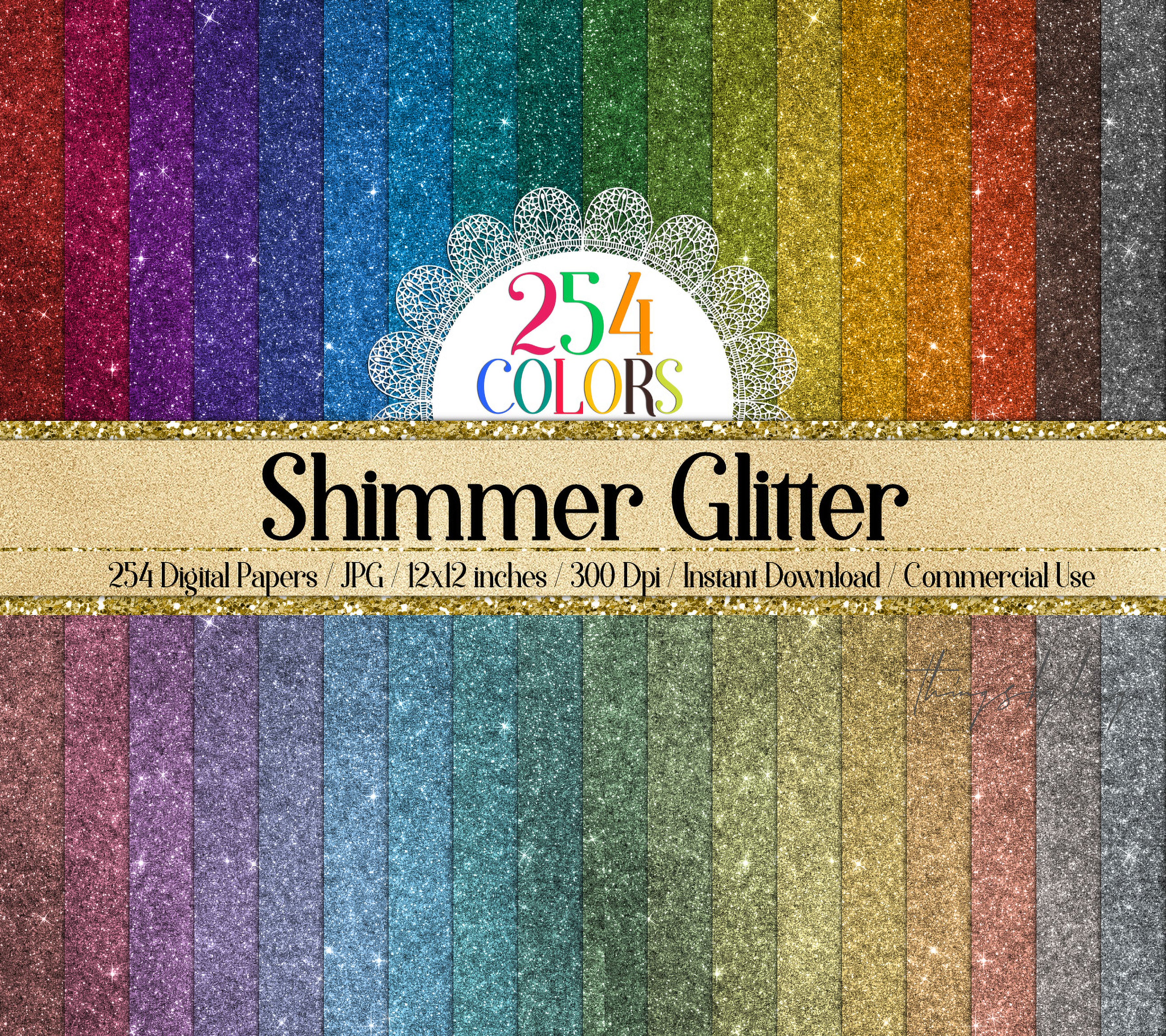 254 Shimmer Glitter Digital Papers