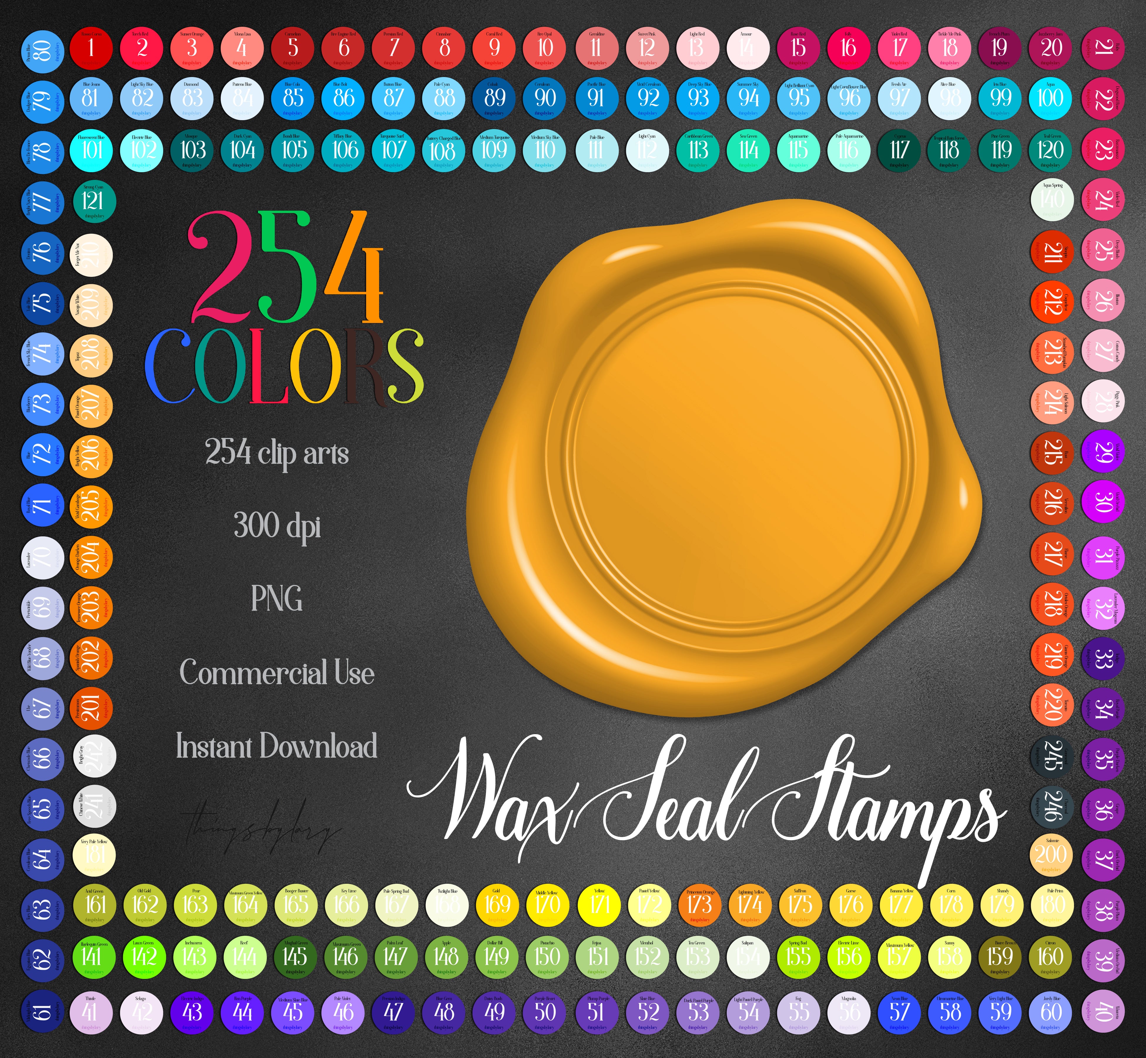 254 Wax Seal Stamps PNG Images