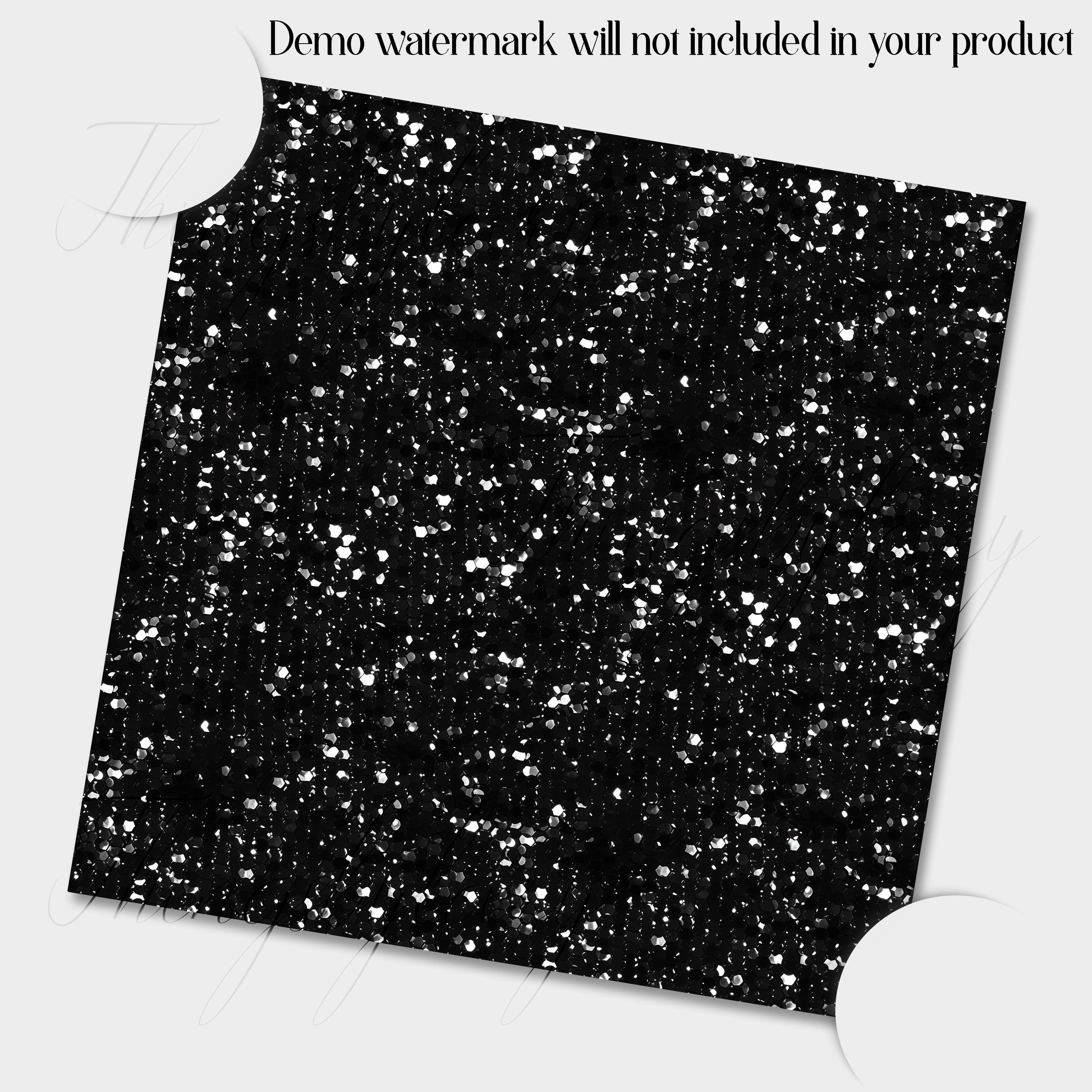 30 Seamless Black Sequin Digital Papers