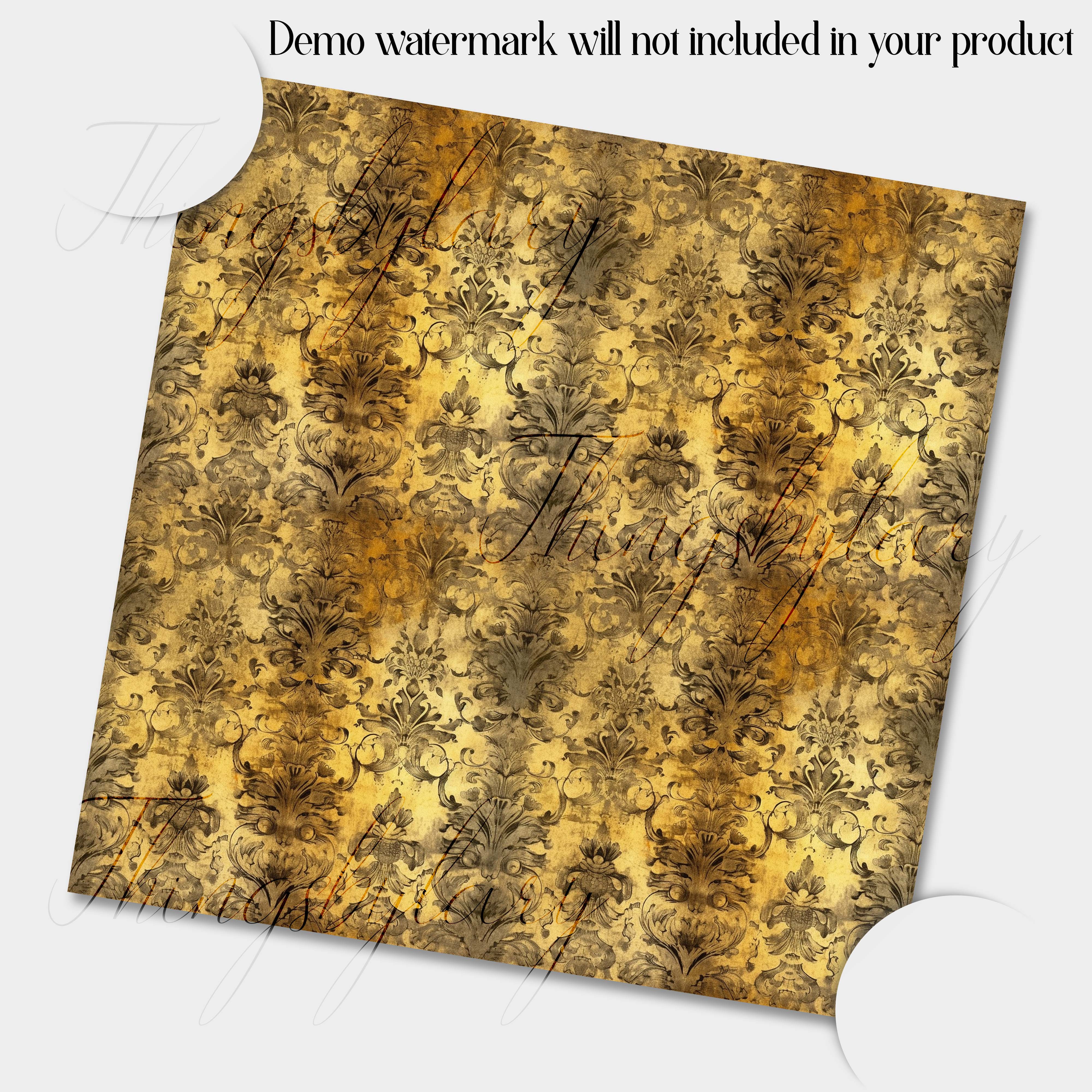 30 Seamless Vintage Gold Faded Damask Royal Victorian Noblesse Digital Papers