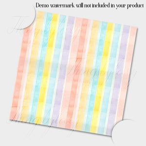 30 Seamless Watercolor Striped Gingham Seersucker Background