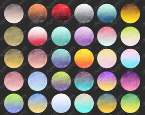30 Ombre Gradient Blend Two Tone Color Circle Frames PNG
