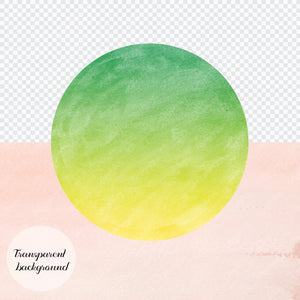 30 Ombre Gradient Blend Two Tone Color Circle Frames PNG