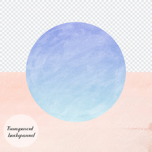 30 Ombre Gradient Blend Two Tone Color Circle Frames PNG