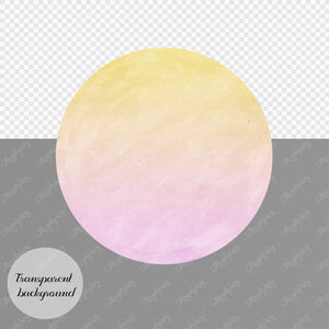 30 Ombre Gradient Blend Two Tone Color Circle Frames PNG