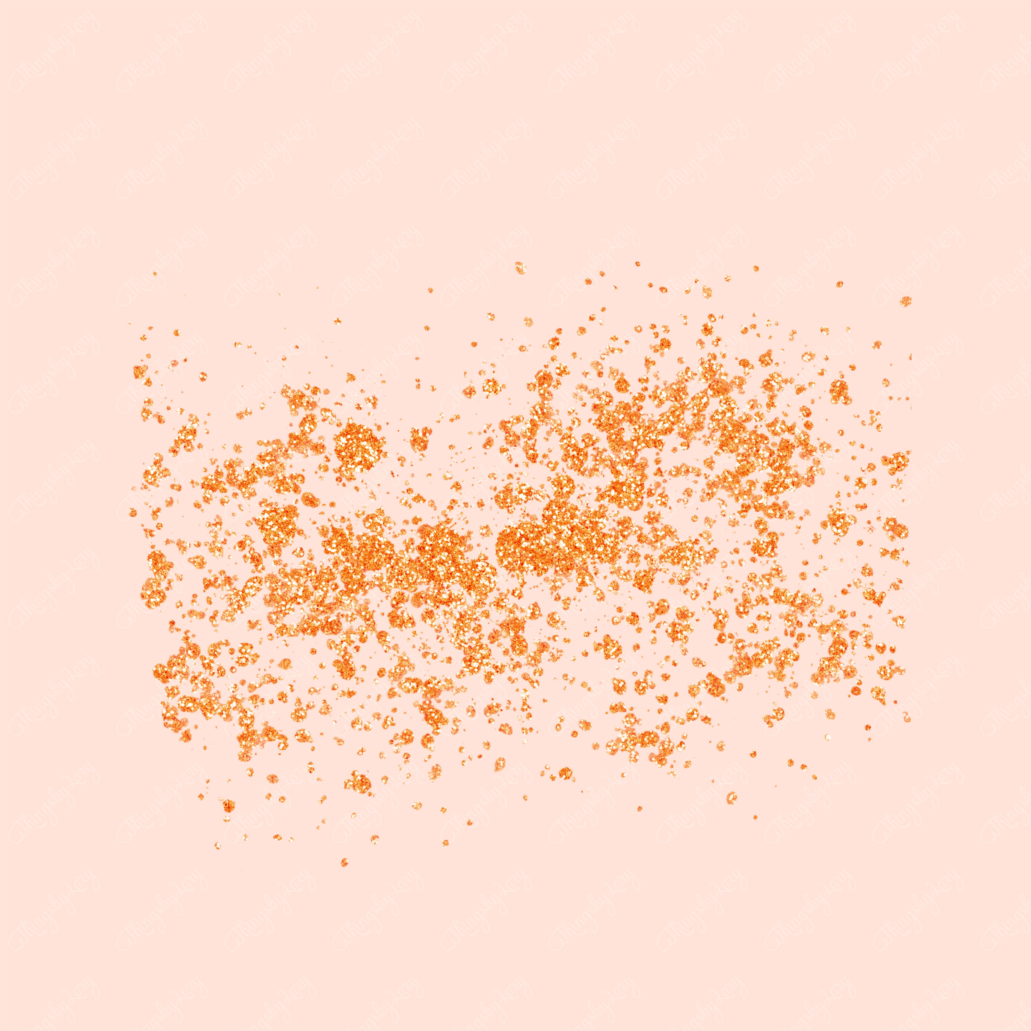 70 Orange Glitter Particles Set PNG Overlay Images