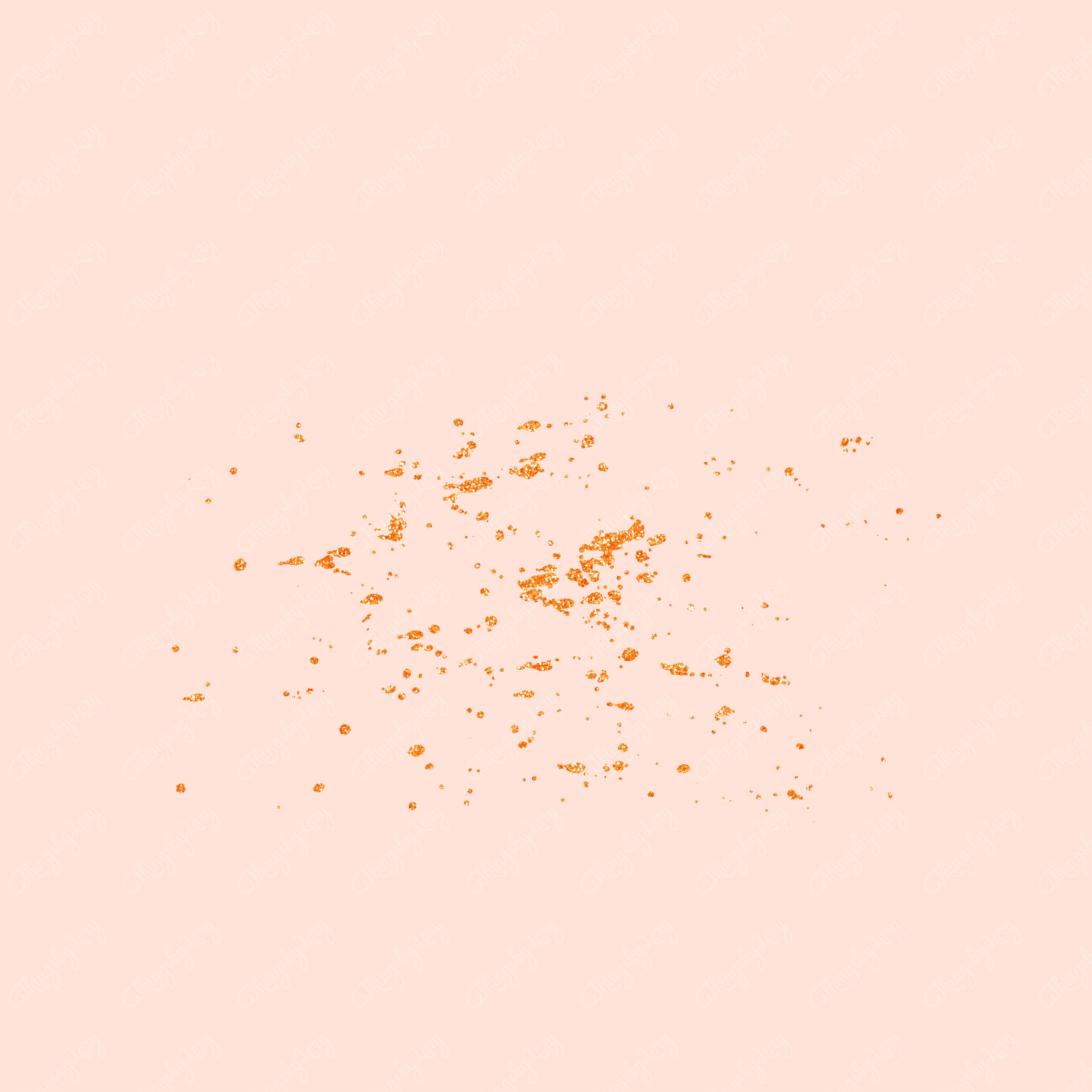 70 Orange Glitter Particles Set PNG Overlay Images