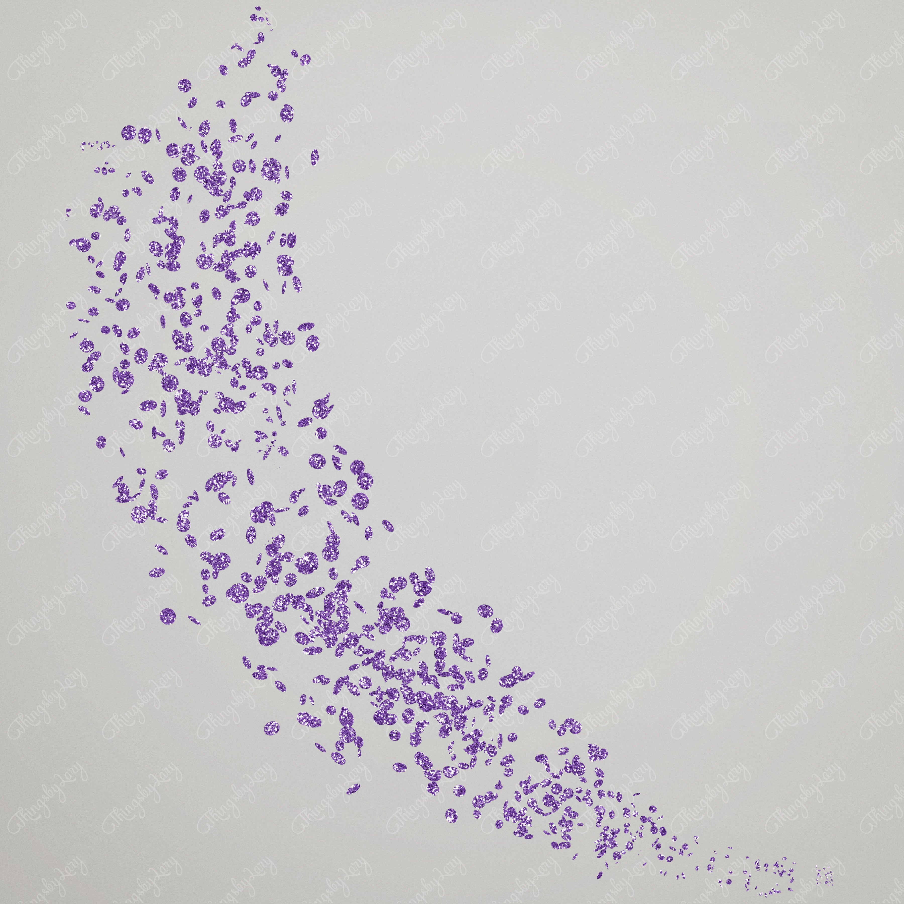 70 Purple Glitter Particles Set PNG Overlay Images