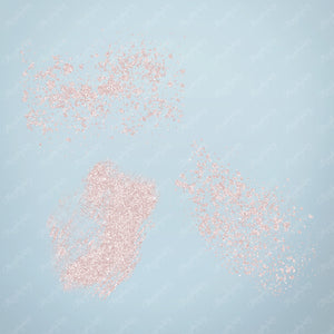 70 Rose Quartz Glitter Particles Set PNG Overlay Images