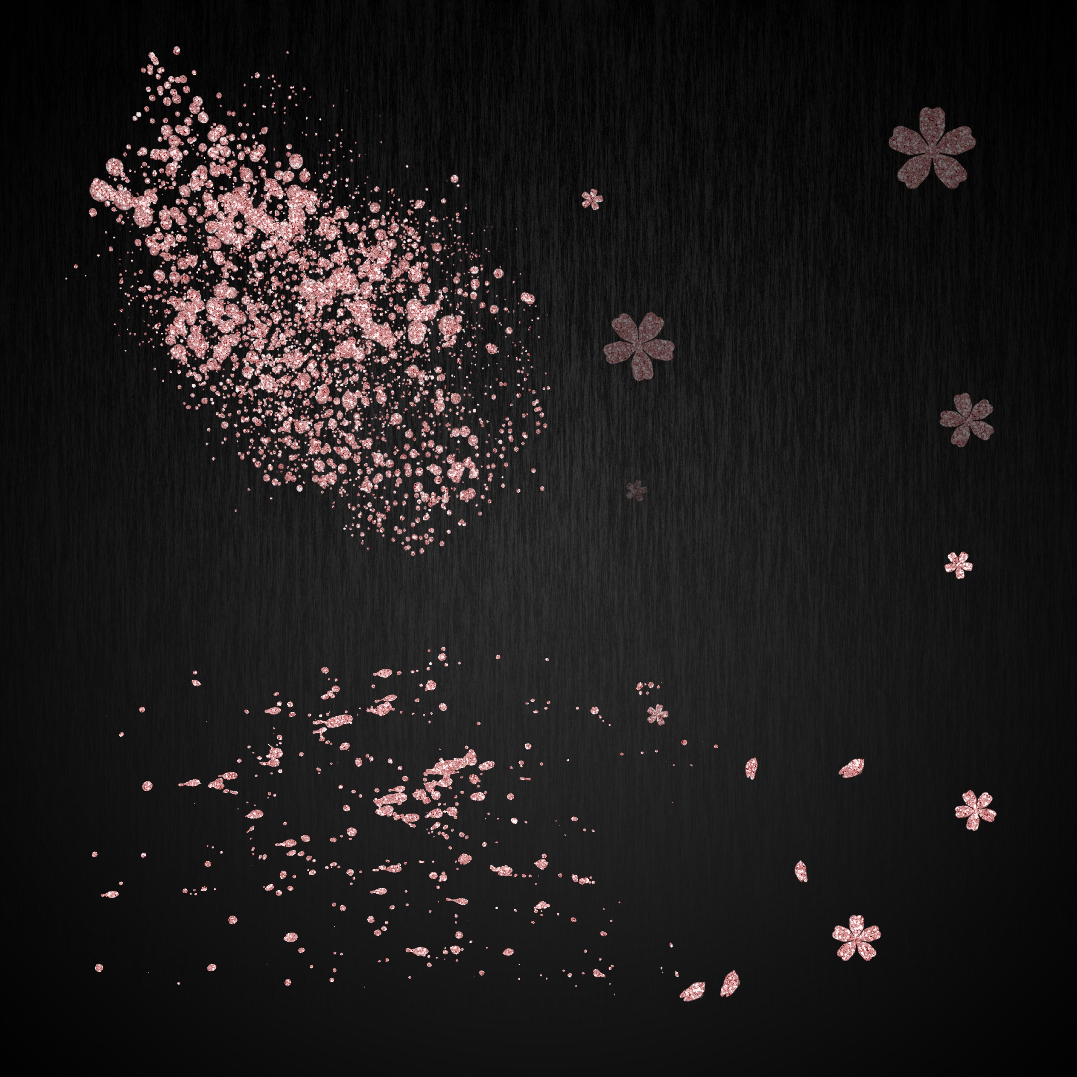 70 Rosegold Glitter Particles Set PNG Overlay Images