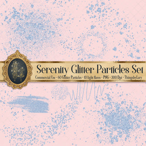70 Serenity Glitter Particles Set PNG Overlay Images