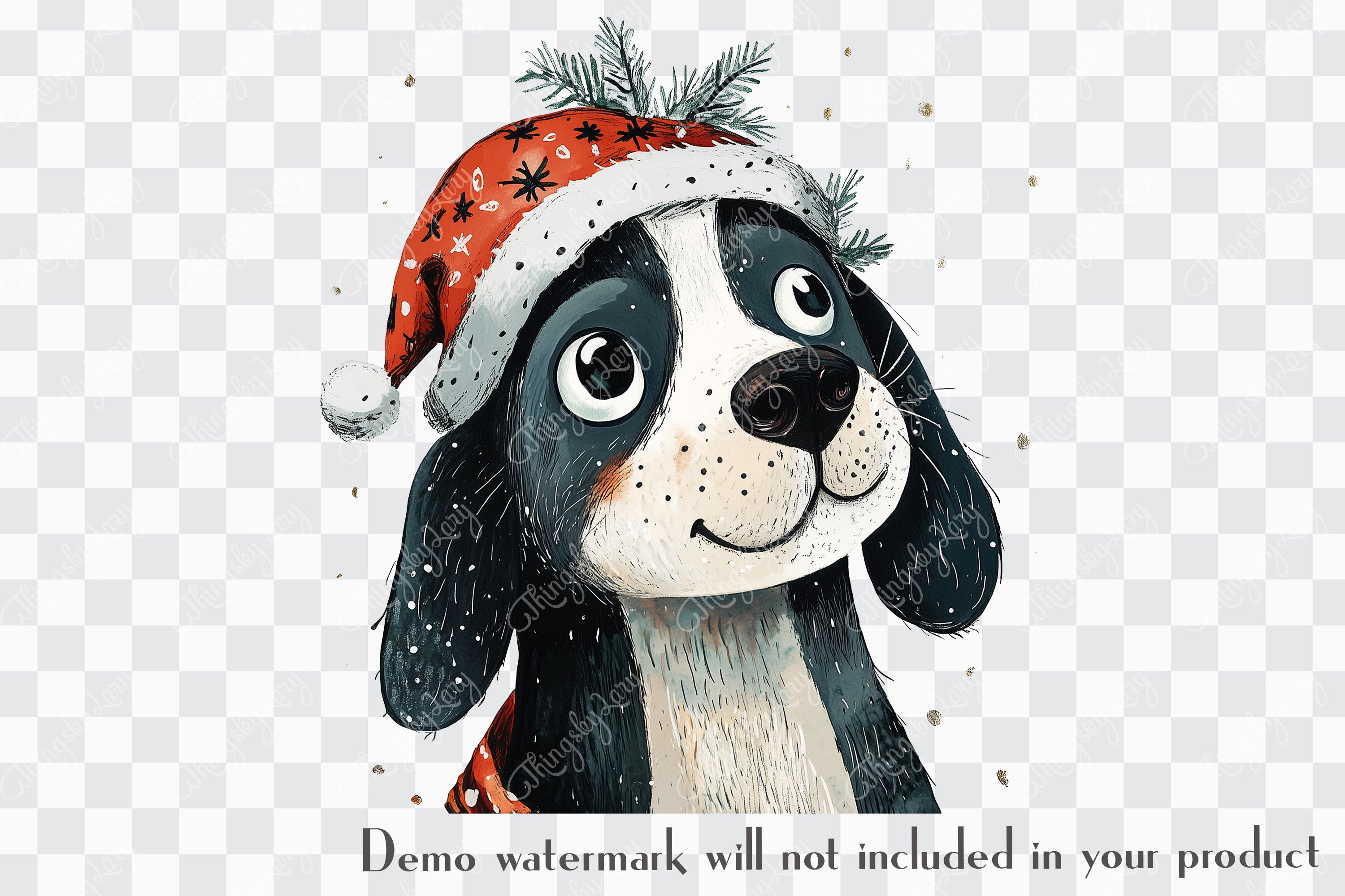 80 Watercolor Christmas Holiday PNG Clip Arts