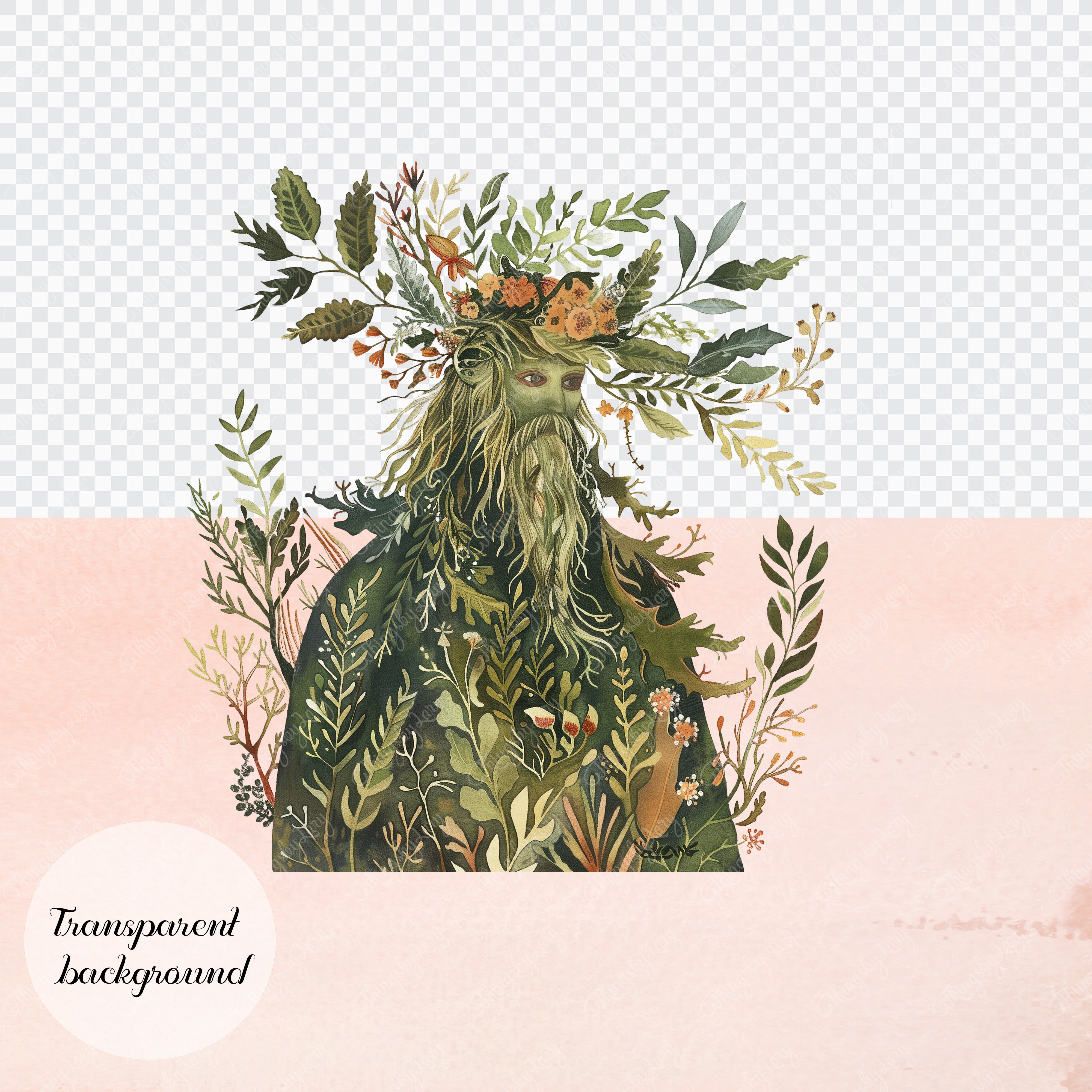 80 Watercolor Fantasy Witch PNG Clip Arts