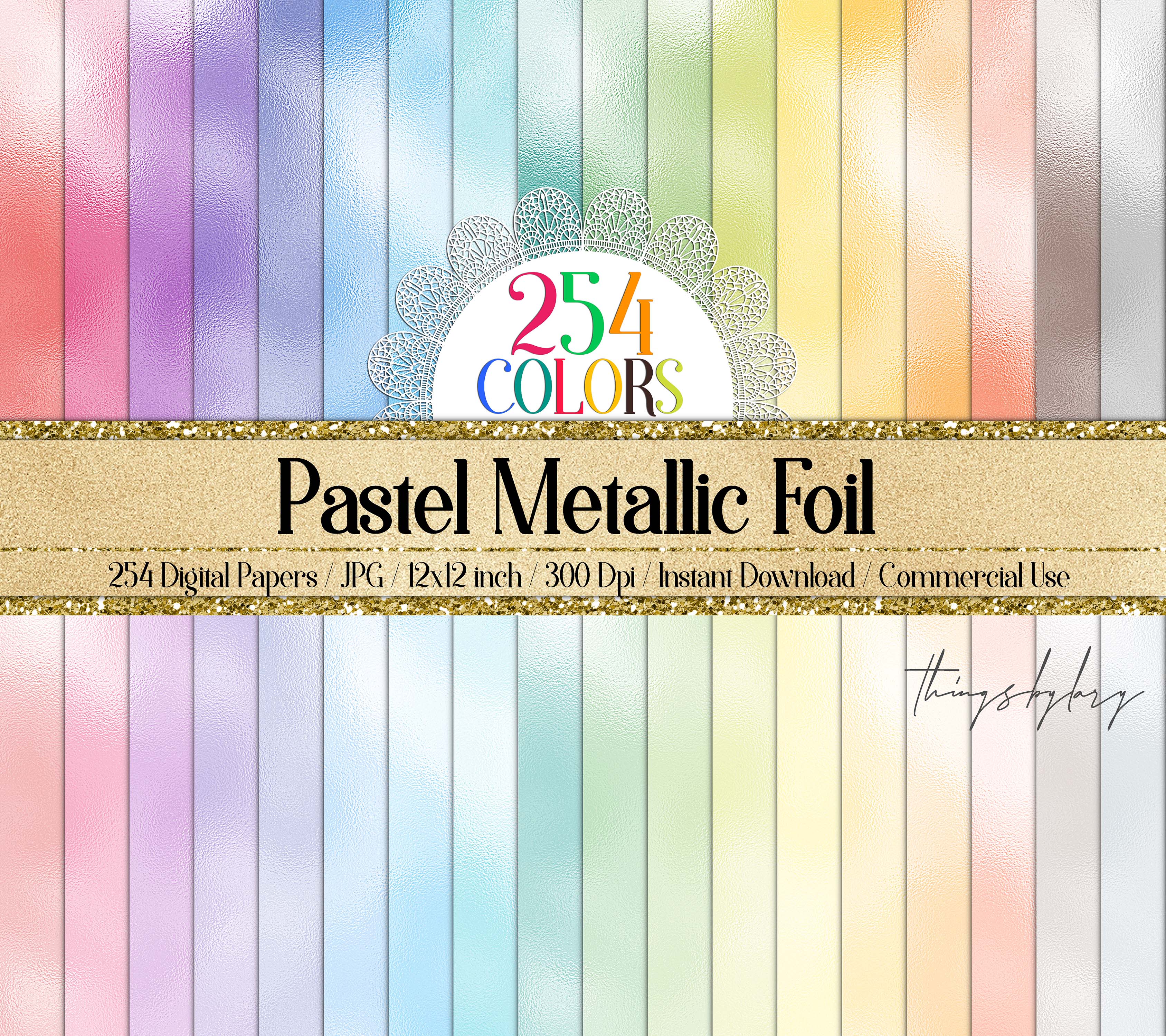 254 Pastel Foil Metallic Magical Fairy Princess Papers