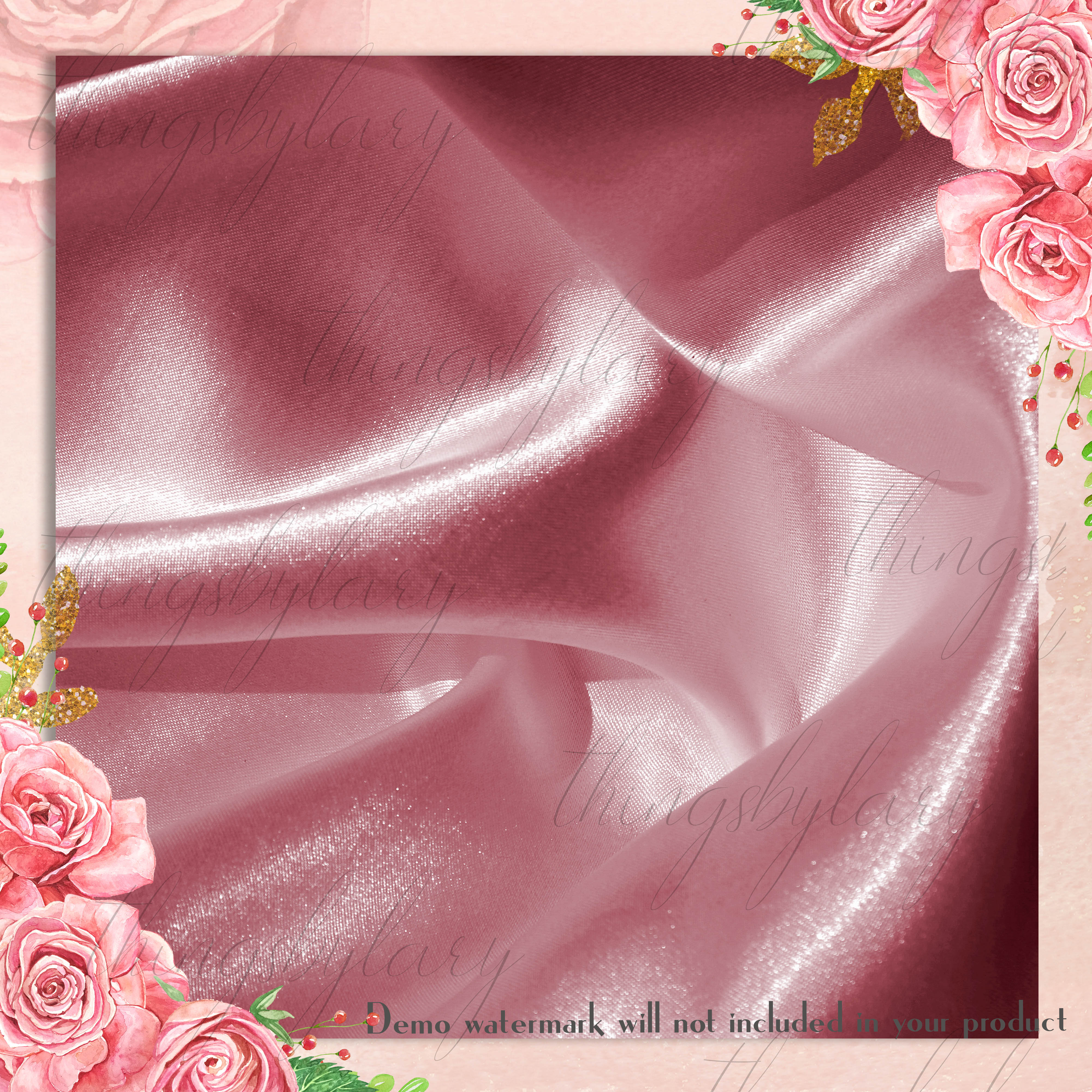 42 Rosegold Satin Silk Cloth Digital Papers 12x12