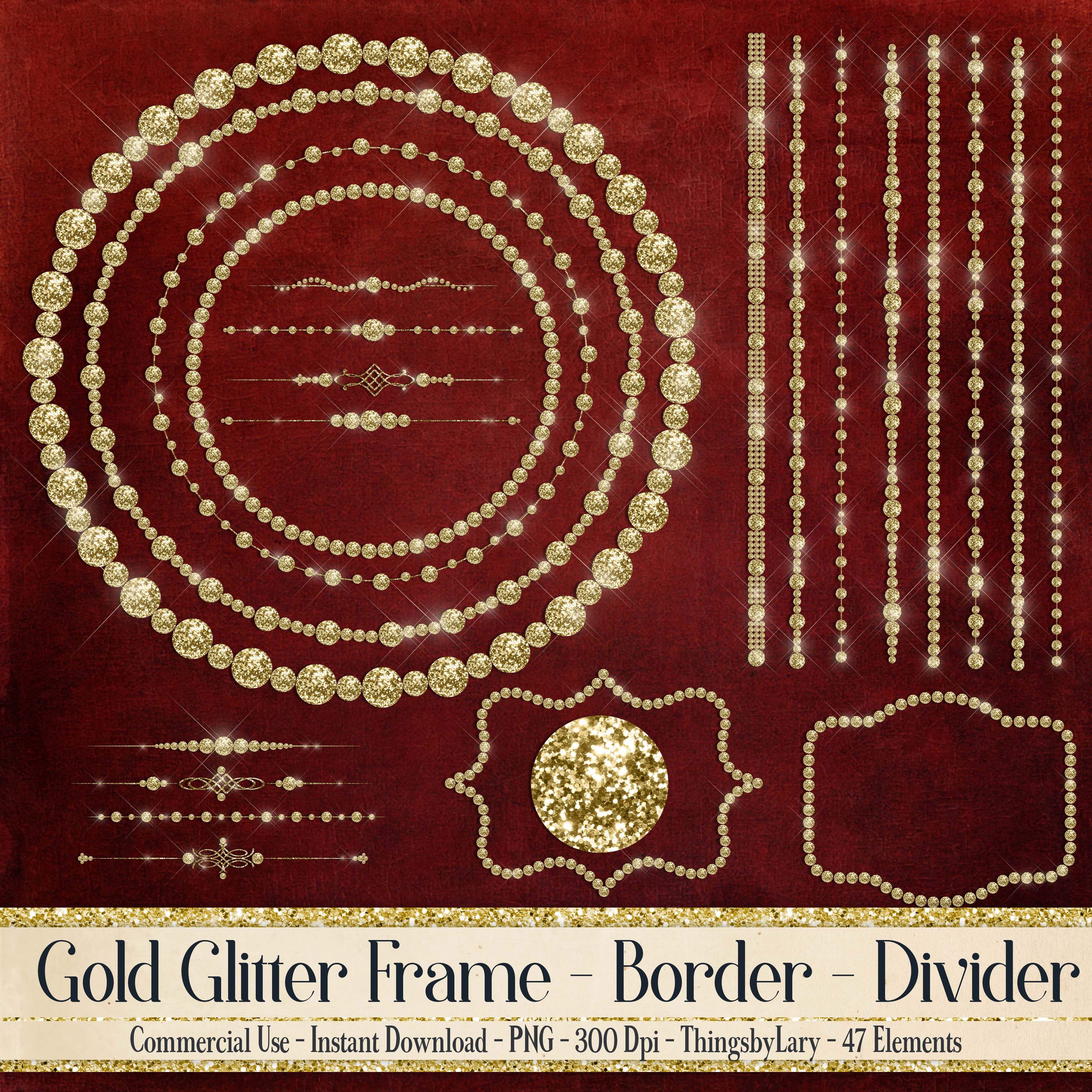 47 Gold Set Gold Frames Gold Dividers PNG