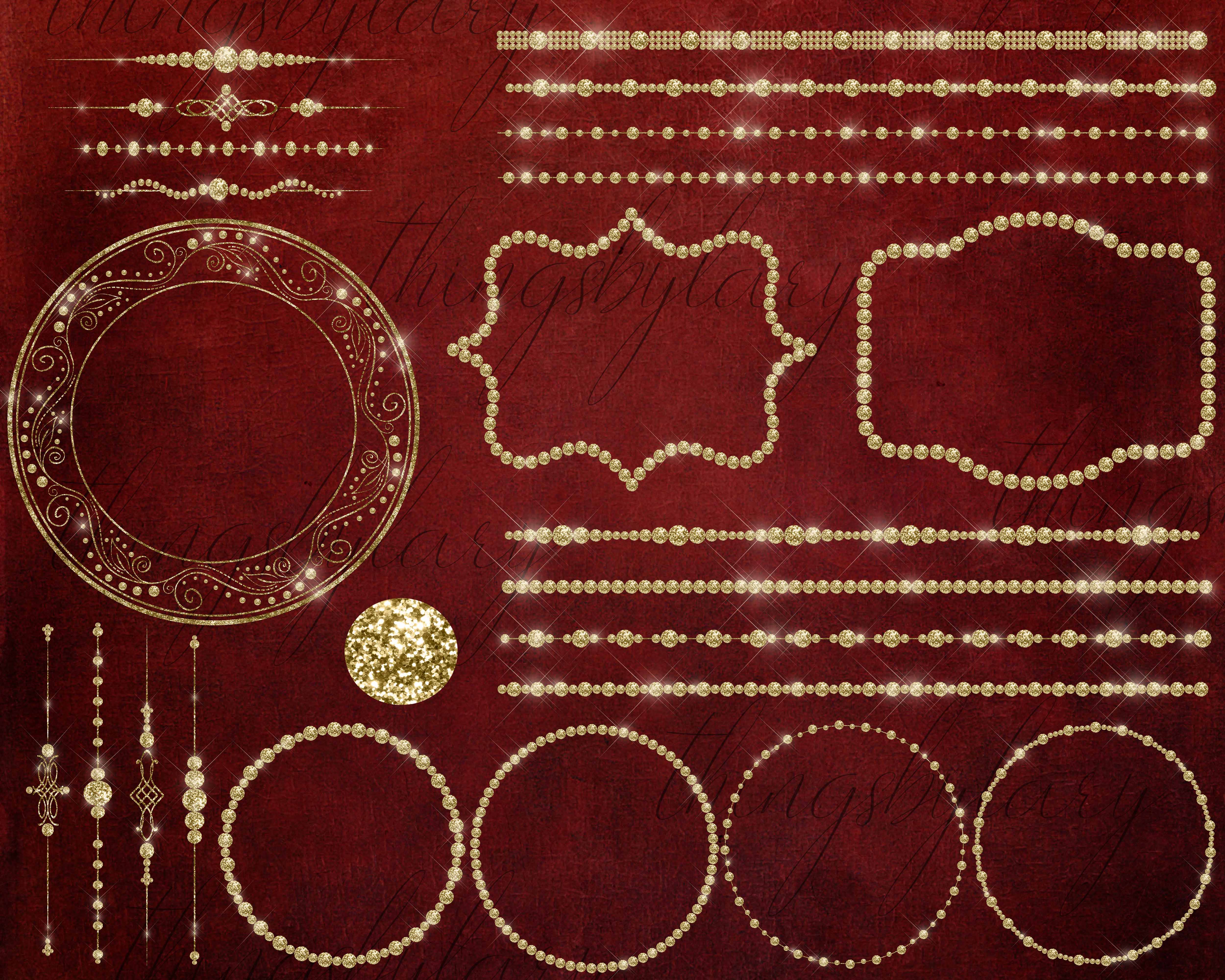 47 Gold Set Gold Frames Gold Dividers PNG